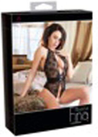 Боді жіноче Abierta Fina з імітацією діамантів, чорне (Medium)