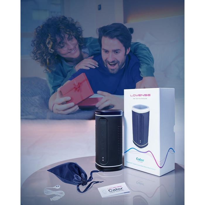 LOVENSE Calor Bluetooth - чоловічий мастурбатор з глибоким керуванням, автоматична вібрація, підігрів, секс-іграшка для чоловіків