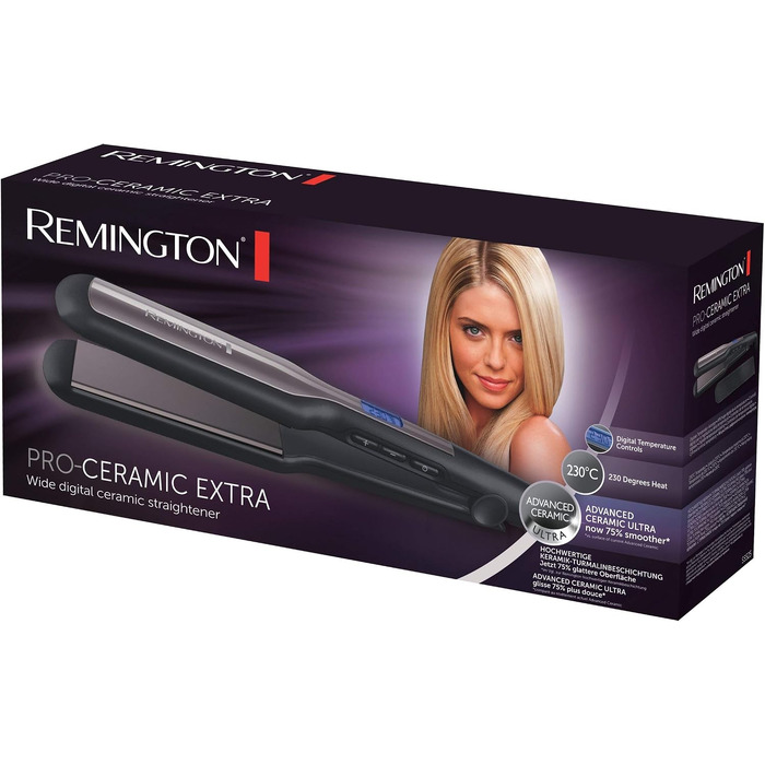 Випрямляч для волосся Remington Ceramic Straight S3500 з кераміко-турмаліновим покриттям, чорний