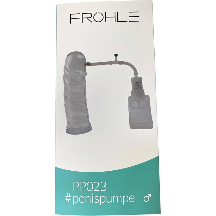 Анатомічний вакуумний насос для ерекції FRÖHLE PP023 XXL Professional, скляний, 1 шт.