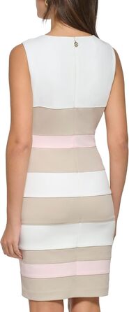 Сукня Tommy Hilfiger Adaptive жіноча крепова кольорова облягаюча, бежево-хакі/рожева, розмір 46