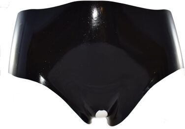 Латексний сліп з кроком Rubberfashion - панчохи з латексу з отвором, чорний, 0.4 мм (для жінок та чоловіків)