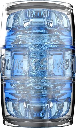 Fleshlight Quickshot Turbo Blue Ice - Мастурбатор з надреалістичним матеріалом SuperSkin, синій колір