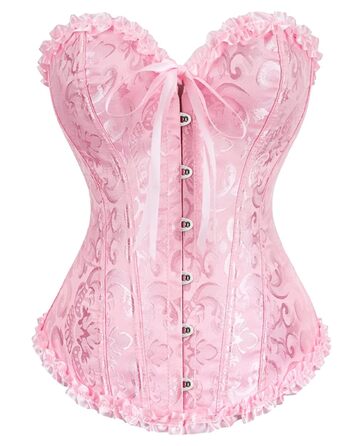 Корсет-топ KUOSE для повних грудей, чорно-білий, великі розміри, рожевий