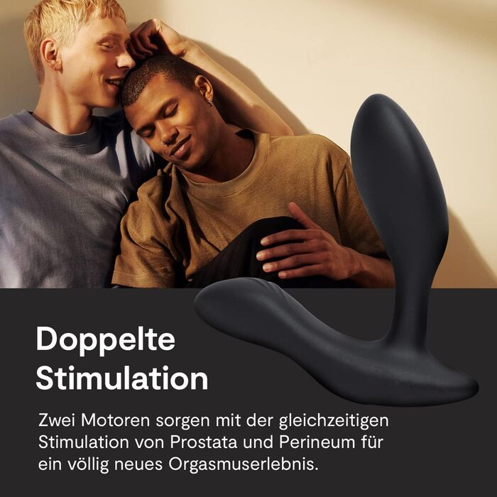 We-Vibe Vector + Virbierender Anal Plug: Масажер простати та периануму для чоловіків, дистанційне керування, додаток, гнучкий силіконовий секс-іграшка (чорний)