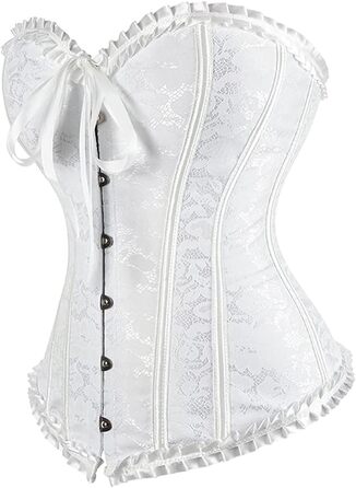 Корсет Grebrafan для жінок: білий, мереживний, сексуальний, класичний (28-30)