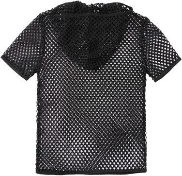 Чоловіча футболка з сітки з ефектом прозорості у стилі ретро, кольорова сітка, футболка у стилі хіп-хоп, футболка з мереживом