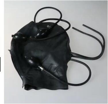 Костюм з латексу Gaylop з маскою та надувним шлангом, чорний