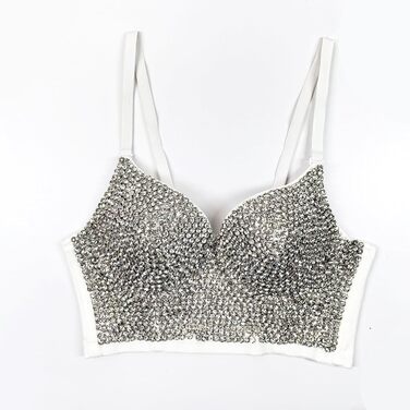 Жіночий корсет-бюстгальтер Woboren, топ на тонких бретелях, кроп-топ, корсаж, білий, розмір M