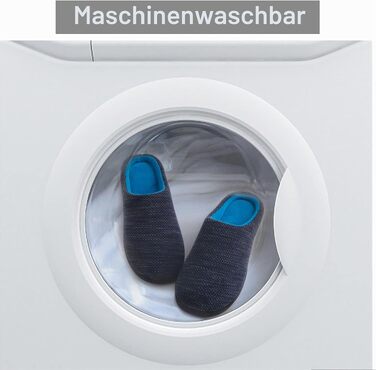 Жіночі домашні капці RockDove з ефектом пам'яті (Memory Foam), в'язка Birdseye, розмір 38/39 EU, колір Denim та небесно-блакитний
