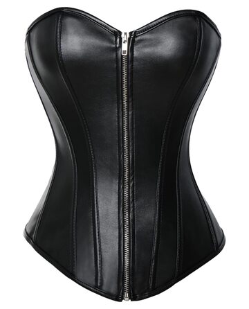 Корсет-топ KUOSE з ПВХ, чорний, розмір XL: готичний боді-шейпер, корсет, боді