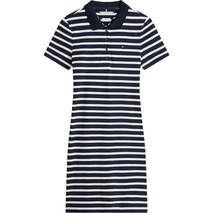 Поло Tommy Hilfiger 1985 Sim Pique, жіноче, темно-синій (Navy / Ecru), розмір XXS