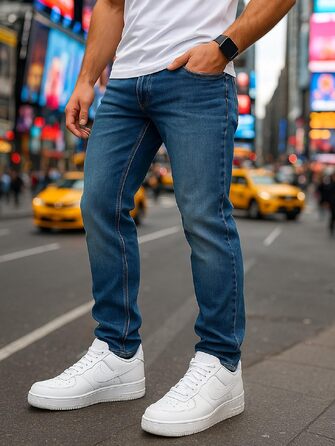 Чоловічі джинси JACK & JONES Infinity Mike ARIS Comfort Fit, темно-сині, 32W/32L