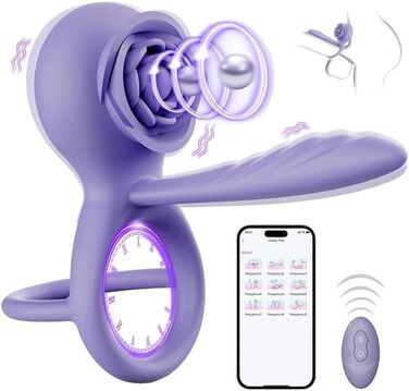 Вибромасажер для чоловіків: вібратор-кільце для пеніса з 9 режимами та пультом керування