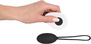 Vibro-яйце LUST Love Ball: 10 режимів вібрації, стимуляція, м'яка поверхня, з петлею, чорний