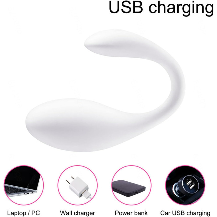 Вібратор для жінок та пар з 9 режимів вібрації, керування через додаток, тихий та потужний, білий