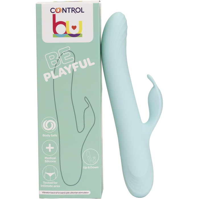Вібратор Rabbit Control з ефектом штовхання та гнучким вібраційним важелем - Be Playful