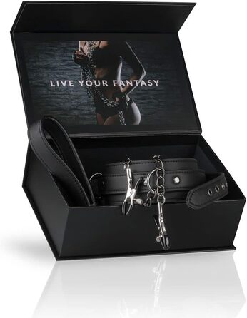 EasyToys Набор наручників з екошкіри, регульовані, 80 см, діаметр 11-28 см, для ролевих ігор