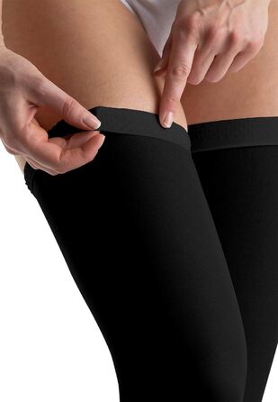 Компресійні панчохи проти тромбів Relaxsan M2370A (1 пара) для жінок та чоловіків, 18-23 mmHg, без шнурівки, унісекс, клас 1 (чорні, L)