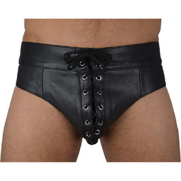 Чоловіча спідня білизна з шкіри Awansstar AW-510, чорна, танга/сліп, 32 розмір