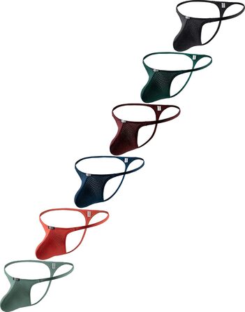 Чоловіча трусики-сліп iKingsky великого розміру XXL, 6 шт. - дихаюча, низька посадка, сексуальний дизайн