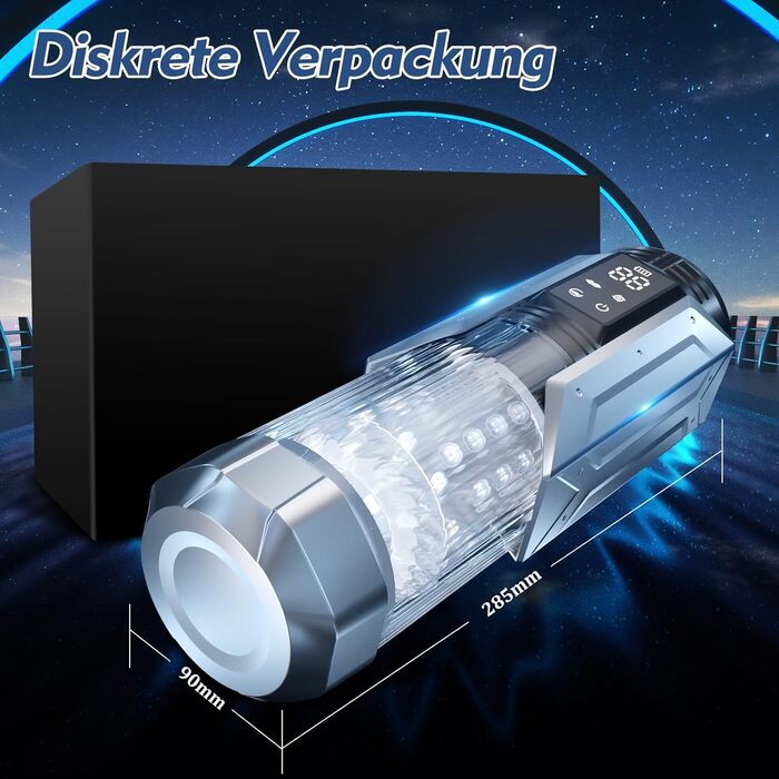 Електричний мастурбатор для чоловіків: секс-іграшка з 7 функціями (сосання, телескоп, обертання, вібрація)