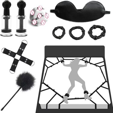 Набір для БДСМ з наручниками, фетиш-іграшки для дорослих, комплект для сексуальних ігор (2023)