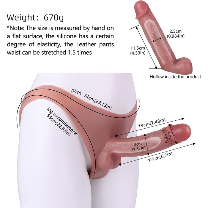 Дільдо з пенісоподібною насадкою та петлею для Strapon - для пар, жінок та чоловіків. Дільдо-сліп з подовжувачем пеніса