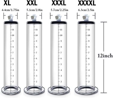 Набір пеніс-помп ScreaAss з акриловим рожком (30/4.4 см) з силіконовим шлангом та шкалою для ScreaAss (ручні/електричні)