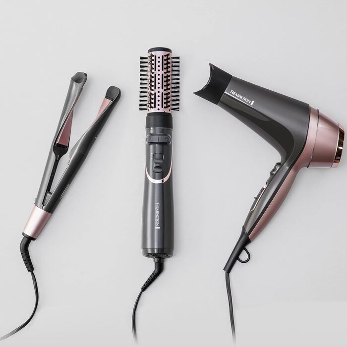 Фен для волосся Remington Curl & Straight D5707 з іонізацією, 2200 Вт, набір для стайлінгу (дифузор, конічна насадка, кругла щітка 45 мм)
