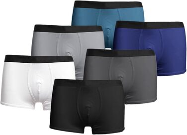 Чоловіча зимова термобілизна Lauf: комбінація молочної шовкової тканини, дихаючі боксери, боксер-плавки, колір E-blue, розмір XL