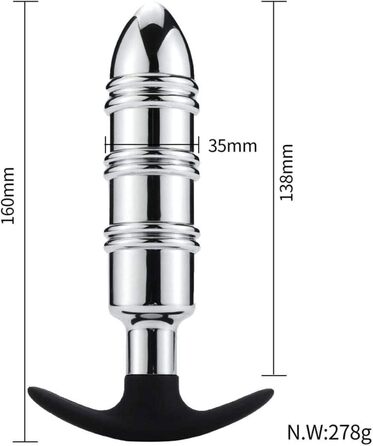 Анальний дildo з нержавіючої сталі для чоловіків та жінок - іграшки для БДСМ та анального сексу