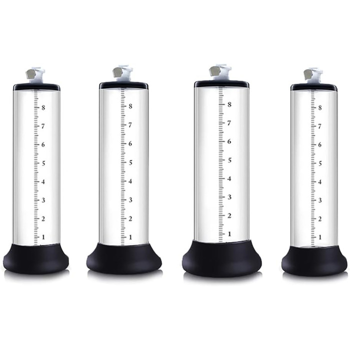 Набір аксесуарів для вакуумного насоса для збільшення пеніса з лімкою та силіконовим кільцем, прозоре кругле трубка для ерекції, допомога при імпотенції, збільшення пеніса, подовження. (D:22.9 * 6.35cm)