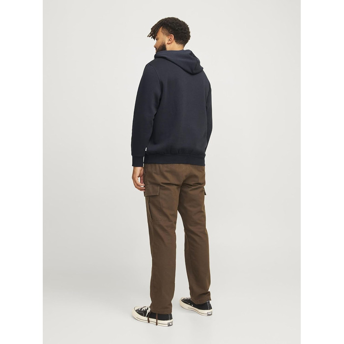 Чоловічий худі Jack & Jones Plus Size з логотипом, темно-синій, розмір 3XL