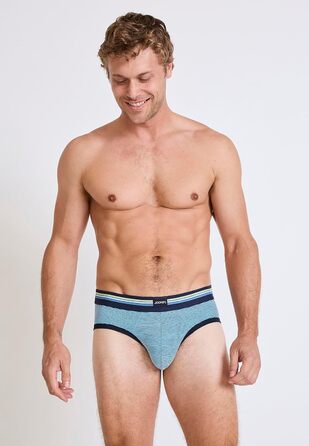 Труси чоловічі Jockey Cotton Stretch (3 шт.) - бавовна та еластан, середньою посадкою, колір True Blue