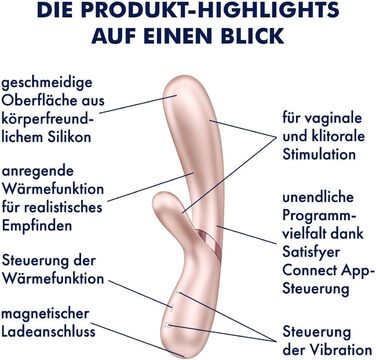 Вібратор Satisfyer Hot Lover Connect App | Bluetooth, водонепроникний (IPX7), для жінок | Силікон, сріблястий