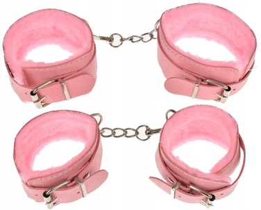 BDSM-набір для стрикувань рожевий, sex bondage — GUILTY TOYS, 10 елементів