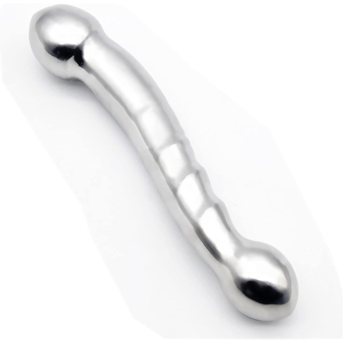 Анальний масажер з нержавіючої сталі з подвійним боком, стимулятор G-точки, масажер для простати, анальний плагін для жінок та чоловіків