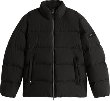 Чоловіча пухова куртка Tommy Hilfiger з коміром-стійкою, чорна, розмір XXL