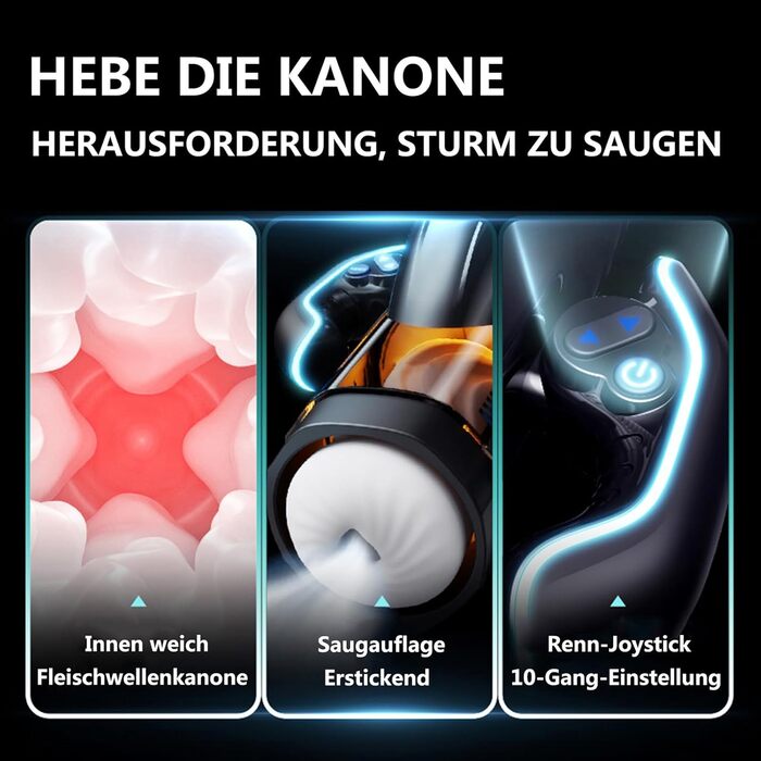 Інтимна іграшка для чоловіків з 5 телескопічними головками та 5 режимами стимуляції, реалістична вагіна