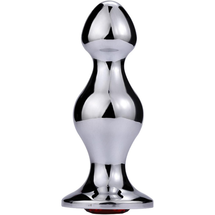 Анальний стимулятор Soarvlorfy з нержавіючої сталі: стик, куля, анальний дildo з діамантовою основою. Підходить для чоловіків та жінок. Матеріал: нержавіюча сталь, колір: сріблястий.