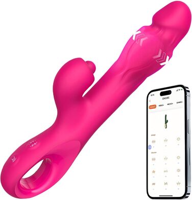 Вібратор для жінок Qhysin Rabbit Dildo - анальний вібратор з 9 режимів та стимулятором G-точки