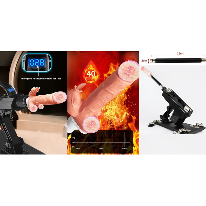 Вібратор для дорослих з реалістичним дildo, 12 режимів, нагрівання, стимуляція G-точки