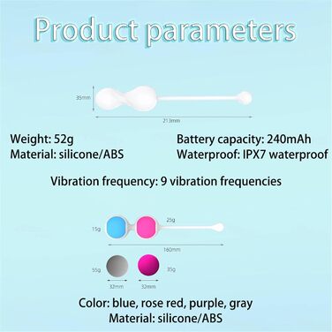 Вібратор з дистанційним керуванням та додатком, 9 режимів вібрації для жінок, портативний масажер G-Spot для пар, білий
