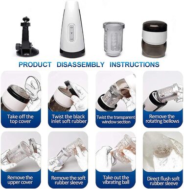 Електричний мастурбатор для чоловіків: чаша з 5 телескопічними функціями та 10 режимами вібрації. Автоматичний стимулятор пеніса, секс-іграшка для чоловіків