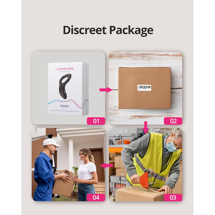 LOVENSE Diamo Bluetooth вібратор кільце для чоловіків з пультом керування, безліч режимів, програмування