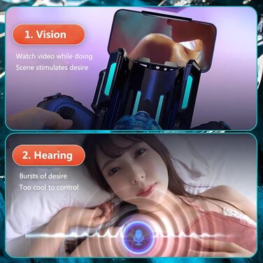 Інтимна іграшка для чоловіків з 5 телескопічними стержнями та 5 режимами стимуляції. Реалістична вагіна для чоловіків.