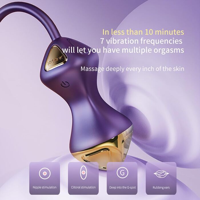 Електричний анальний вібратор Beckenbodentrainer для жінок з 5 рівнями шоку та 7 режимами вібрації. Стимулятор для вагіни та анусу, для пар. Колір: фіолетовий.