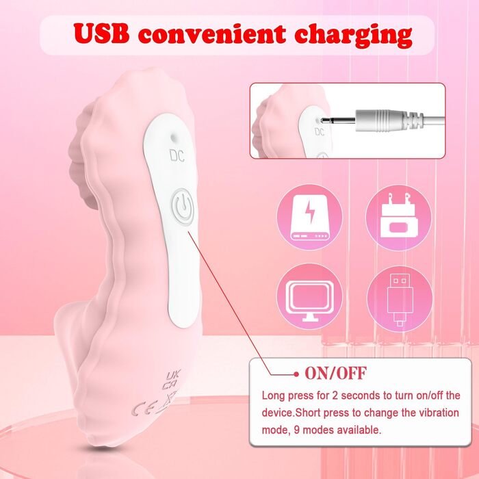 Вібратор для жінок Jinqian Butterfly з пультом керування, 9 режимів, BDSM, тихий, для пар