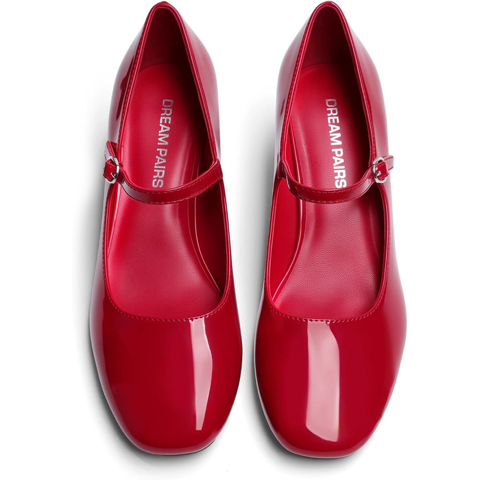 Жіночі туфлі-човники DREAM PAIRS з закритим носком, червоні, розмір 40 EU